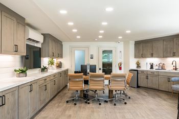 Kitchen with office space